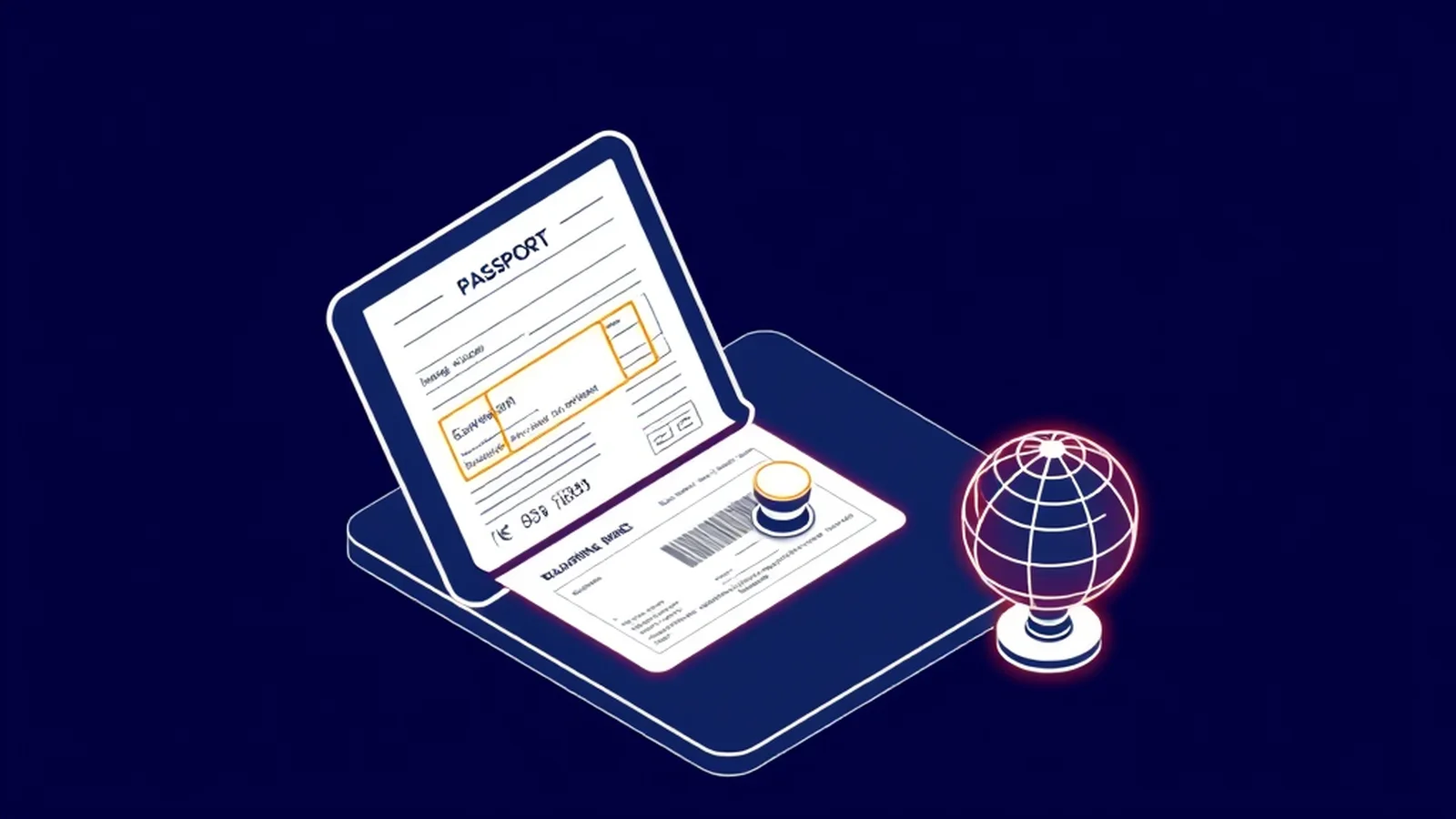 Reisebüros und Visa-Dienste, Illustration